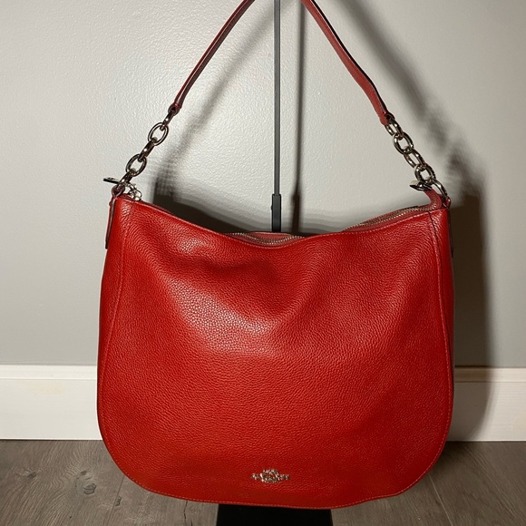 Coach Bags Coach Red Leather Jules Hobo Bag Poshmark